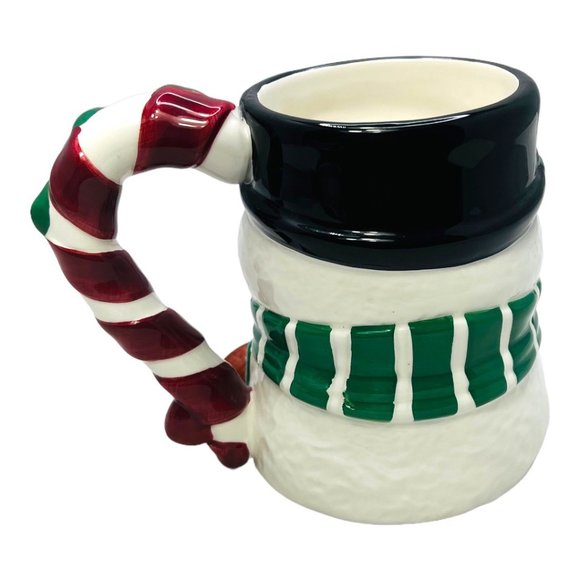 ‘Tis The Season 16 oz Snowman Mug Cup Rabbit Deer Candy Cane Handle Christmas - Picture 7 of 9
